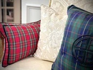 TRISH SCULLY ROYAL STEWART TARTAN BOLSTER PILLOW HOME 5 TRISH SCULLY ROYAL STEWART TARTAN BOLSTER PILLOW HOME