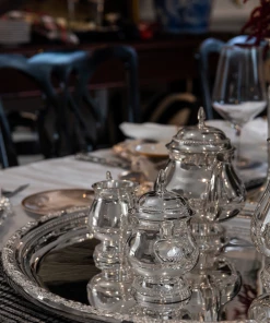 TRISH SCULLY SILVER PLATED 4PC. BALMORAL COFFEE/TEA SERVICE 15 TRISH SCULLY SILVER PLATED 4PC. BALMORAL COFFEE/TEA SERVICE