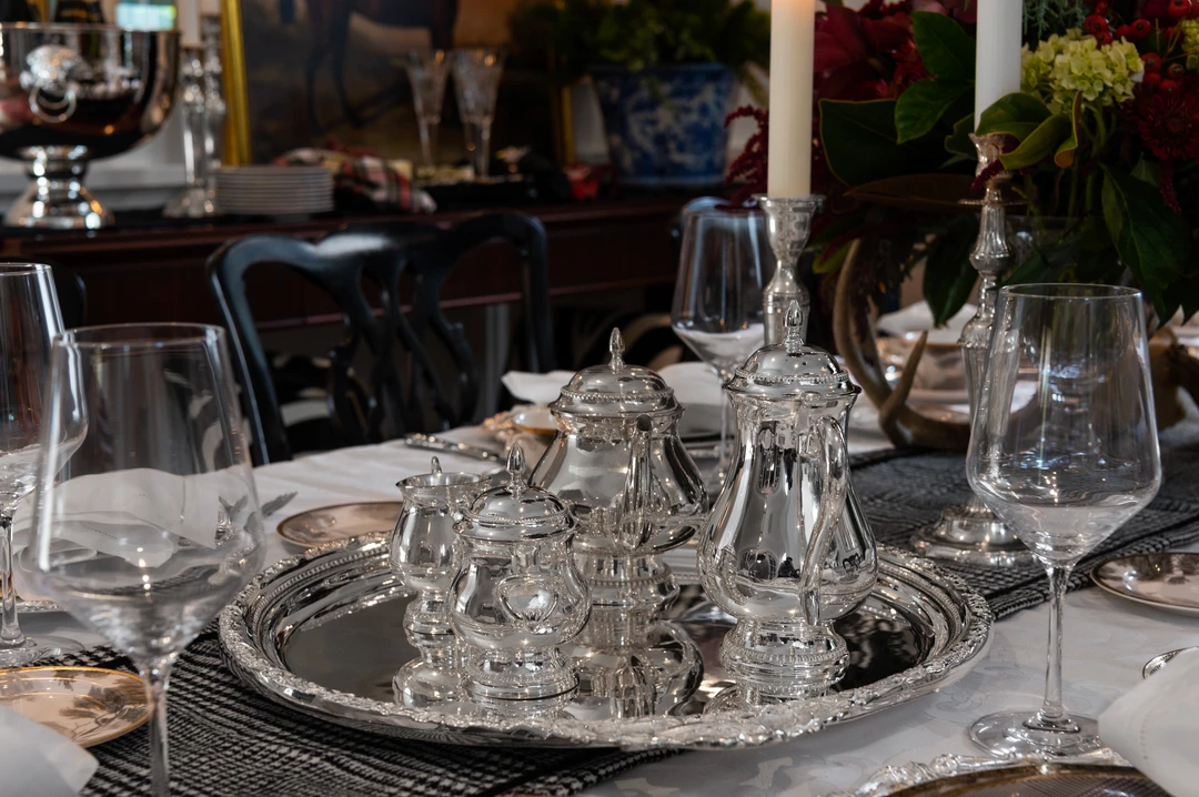 TRISH SCULLY SILVER PLATED 4PC. BALMORAL COFFEE/TEA SERVICE 9 TRISH SCULLY SILVER PLATED 4PC. BALMORAL COFFEE/TEA SERVICE