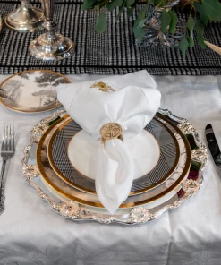 TRISH SCULLY SILVER PLATED ST. JAMES CHARGER PLATE HOME