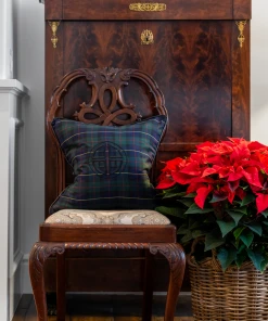 TRISH SCULLY BLACK WATCH EMBROIDERED PILLOW CASE HOME