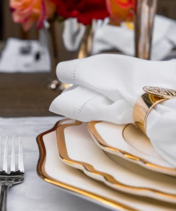 TRISH SCULLY HOME MILANO WHITE JACQUARD PLACEMATS SET OF 4