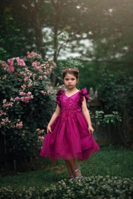 TRISH SCULLY GIRLS BIANCA DRESS ORCHID