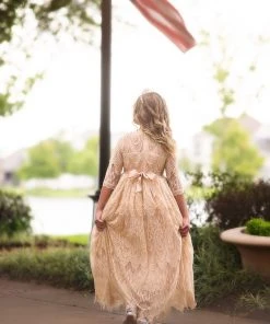 TRISH SCULLY HOME BELLA RAFAELA GOWN & BELT SET CHAMPAGNE GIRLS 7 TRISH SCULLY HOME BELLA RAFAELA GOWN & BELT SET CHAMPAGNE GIRLS