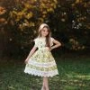TRISH SCULLY GIRLS EVERLY DRESS YELLOW FLORAL