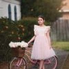 TRISH SCULLY GIRLS CAROLINA DRESS PINK