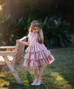 TRISH SCULLY GIRLS JOELLE DRESS ROSE