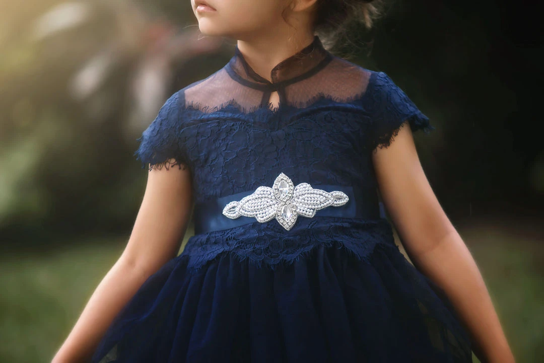 TRISH SCULLY ARIANA GOWN & BELT SET NAVY 4 TRISH SCULLY ARIANA GOWN & BELT SET NAVY