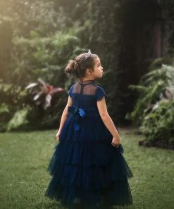 TRISH SCULLY ARIANA GOWN & BELT SET NAVY 7 TRISH SCULLY ARIANA GOWN & BELT SET NAVY