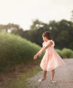 TRISH SCULLY BIANCA DRESS PEACHY PINK