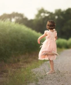 TRISH SCULLY BIANCA DRESS PEACHY PINK