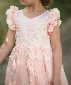 TRISH SCULLY BIANCA DRESS PEACHY PINK