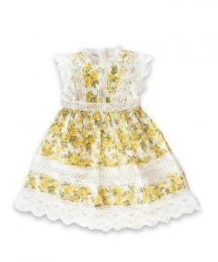 TRISH SCULLY GIRLS EVERLY DRESS YELLOW FLORAL